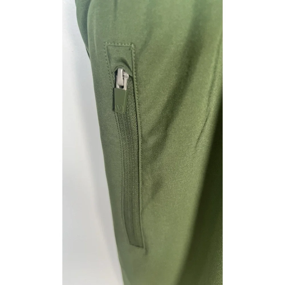 LIVI By Lane Bryant Plus Size 18 Green Stretch‎ Woven Zip-Up Sleeveless Jumpsuit - Picture 6 of 13